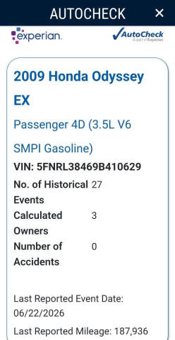 2009 Honda Odyssey EX