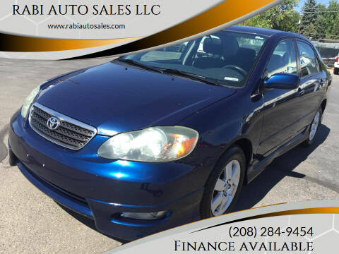 2006 Toyota Corolla for sale at RABI AUTO SALES LLC in Garden City ID