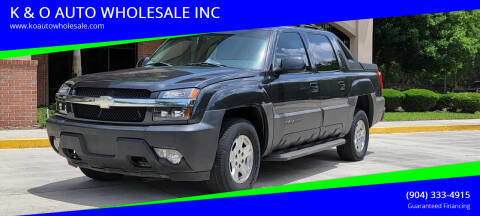 2005 Chevrolet Avalanche for sale at K & O AUTO WHOLESALE INC in Jacksonville FL