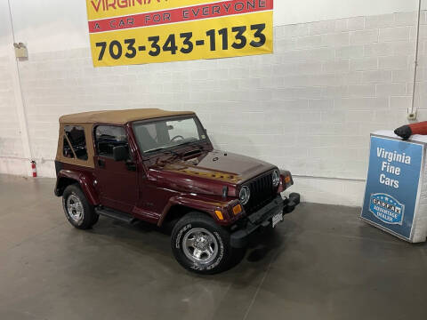 2001 Jeep Wrangler for sale at Virginia Fine Cars in Chantilly VA