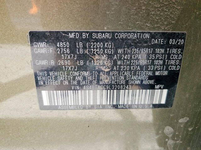 2020 Subaru Outback Premium