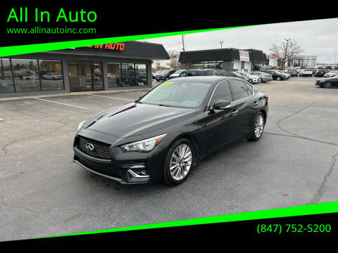 2021 Infiniti Q50 for sale at All In Auto in Palatine IL