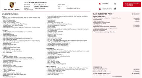 2022 Porsche Panamera 4