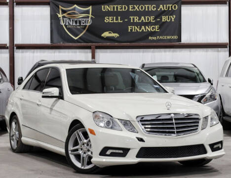 2011 Mercedes-Benz E-Class for sale at United Exotic Auto in Houston TX