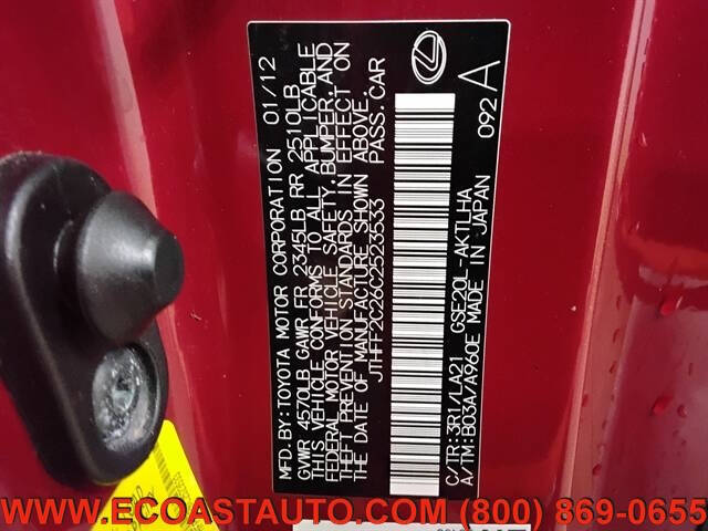 Red 2012 Lexus IS 250C Base Convertible 2dr Convertible 6A 14