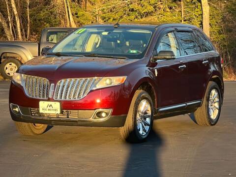 2011 Lincoln MKX for sale at MAC Motors in Epsom NH