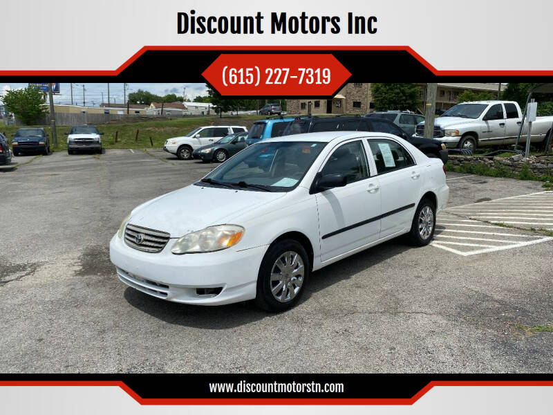 2004 Toyota Corolla for sale at Discount Motors Inc in Nashville TN