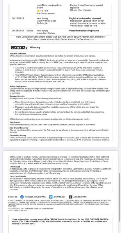 2019 Chrysler Pacifica