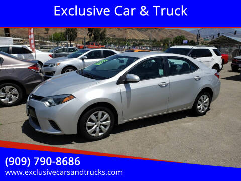 2016 Toyota Corolla for sale at Exclusive Car & Truck in Yucaipa CA
