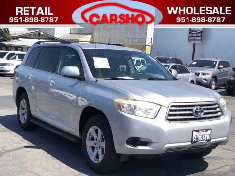 2008 Toyota Highlander for sale at Car SHO in Corona CA