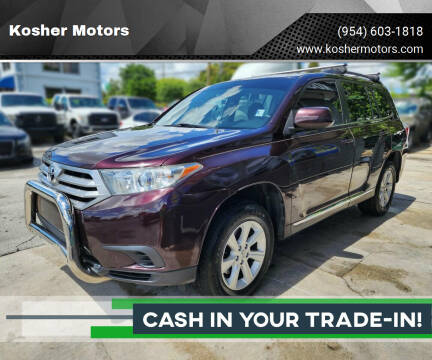 2013 Toyota Highlander for sale at Kosher Motors in Hollywood FL