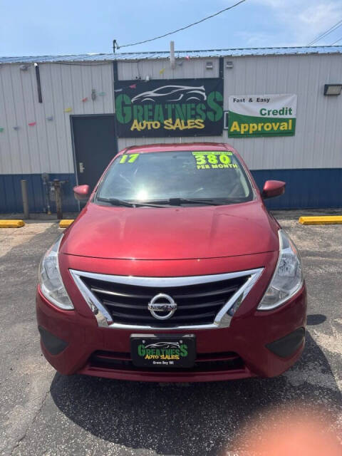 2017 Nissan Versa for sale at GREATNESS AUTO SALES in Green Bay, WI