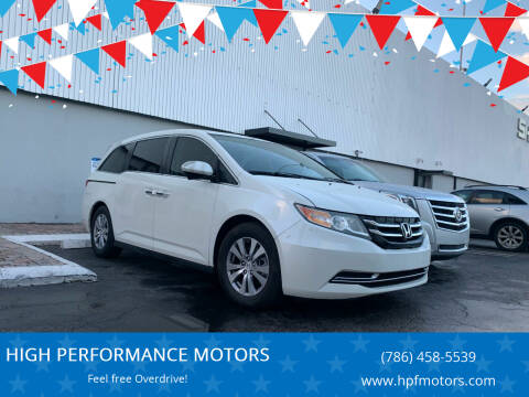 2014 Honda Odyssey for sale at HIGH PERFORMANCE MOTORS in Hollywood FL