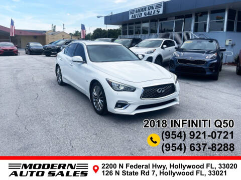2018 Infiniti Q50 for sale at Modern Auto Sales in Hollywood FL