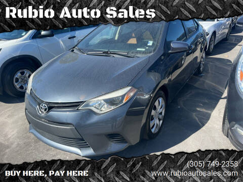 2014 Toyota Corolla for sale at Rubio Auto Sales in Homestead FL