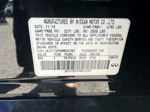 2017 Infiniti Q50 2.0T