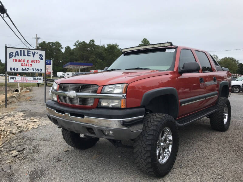 2003 Chevrolet Avalanche for sale at Baileys Truck and Auto Sales in Effingham SC