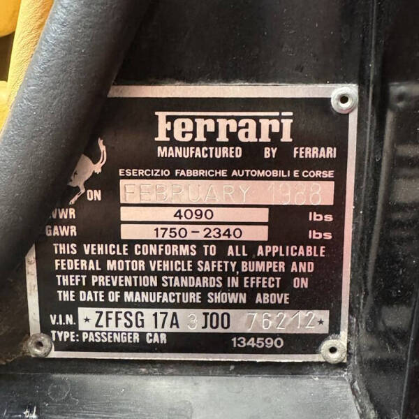 1988 Ferrari Testarossa