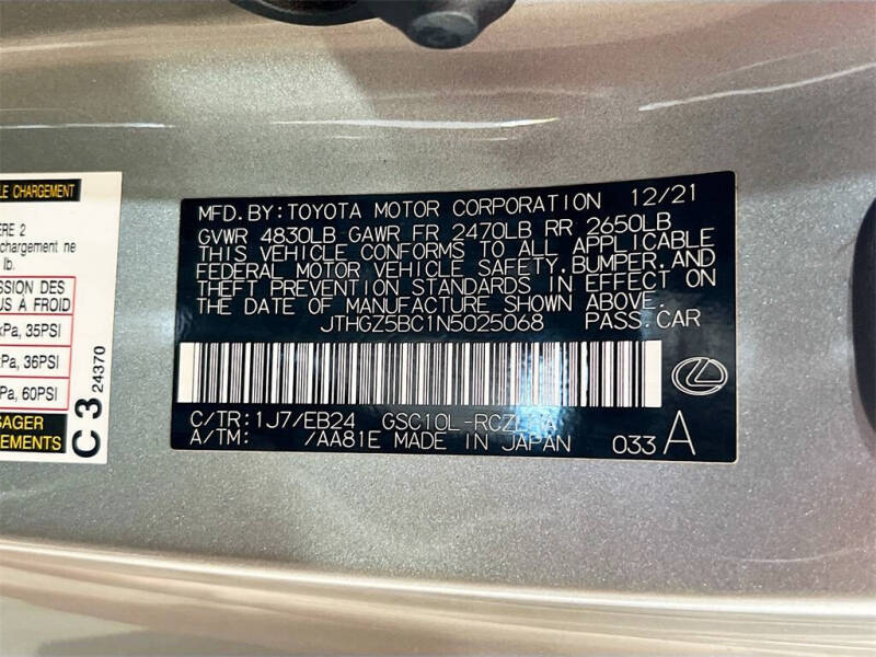 2022 Lexus RC 350 F SPORT