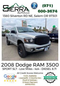 2008 Dodge Ram Pickup 3500 for sale at SIERRA AUTO LLC in Salem OR