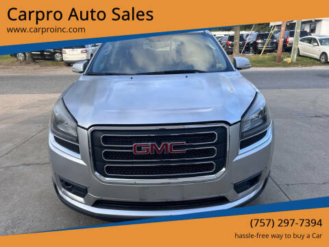 2016 GMC Acadia for sale at Carpro Auto Sales in Chesapeake VA