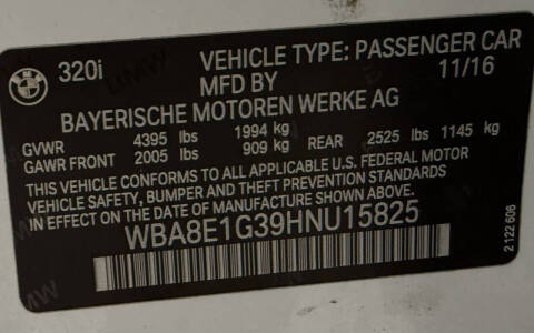 2017 BMW 3 Series 320i