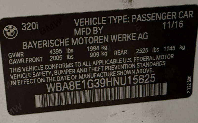 2017 BMW 3 Series 320i