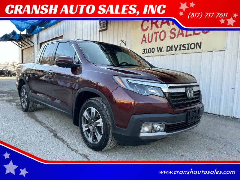 2017 Honda Ridgeline for sale at CRANSH AUTO SALES, INC in Arlington TX