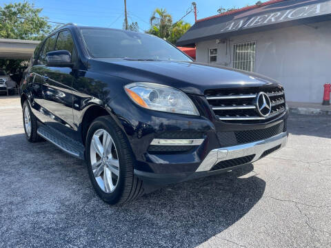 2012 Mercedes-Benz M-Class for sale at America Auto Wholesale Inc in Miami FL