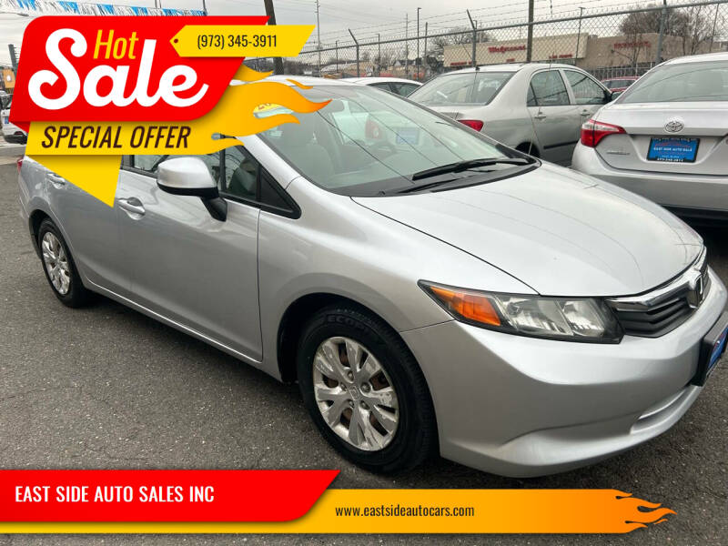 2012 Honda Civic for sale at EAST SIDE AUTO SALES INC in Paterson NJ