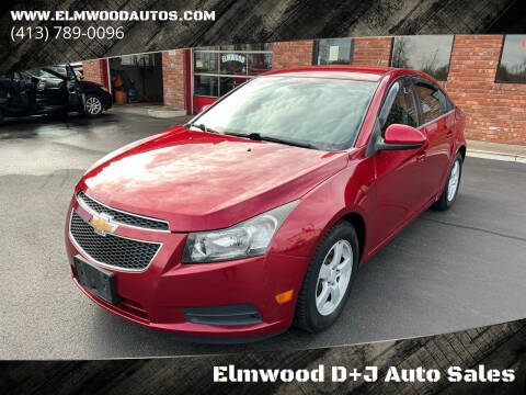 2012 Chevrolet Cruze for sale at Elmwood D+J Auto Sales in Agawam MA