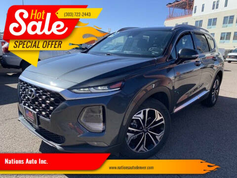 2019 Hyundai Santa Fe for sale at Nations Auto Inc. in Denver CO