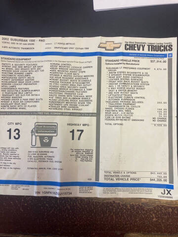 2002 Chevrolet Suburban 1500 LT