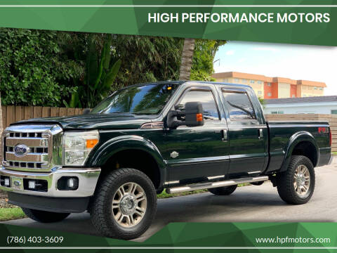 2011 Ford F-250 Super Duty for sale at HIGH PERFORMANCE MOTORS in Hollywood FL