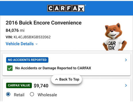 2016 Buick Encore Convenience