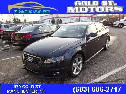 2012 Audi A4 for sale at Gold St. Motors in Manchester NH
