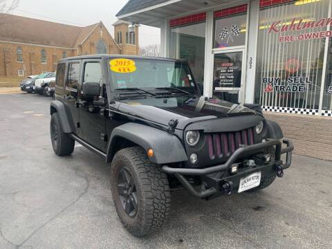 2015 Jeep Wrangler Unlimited for sale at KUHLMAN MOTORS in Maquoketa IA