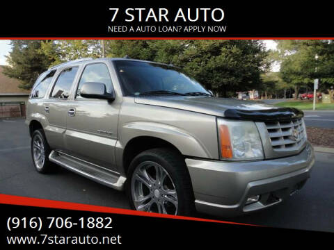 2003 Cadillac Escalade for sale at 7 STAR AUTO in Sacramento CA