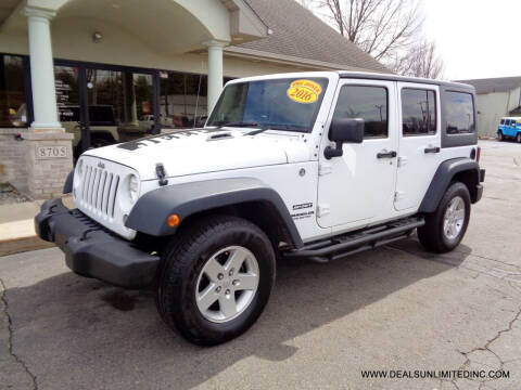 2016 Jeep Wrangler Unlimited for sale at DEALS UNLIMITED INC in Portage MI