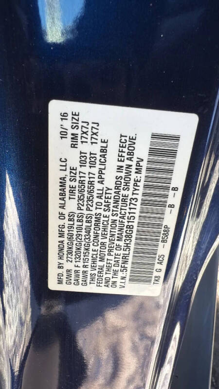 2016 Honda Odyssey SE