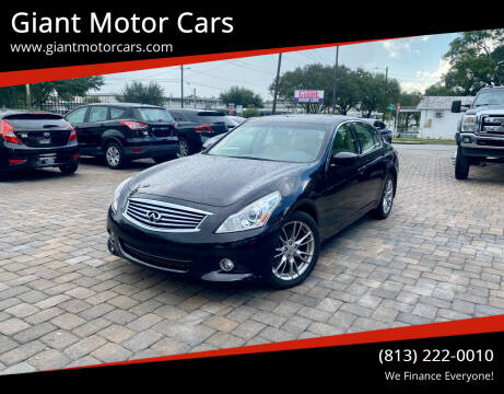 2012 Infiniti G37 Sedan for sale at Giant Motor Cars in Tampa FL
