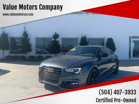 2016 Audi A5 for sale at Value Motors Company in Marrero LA