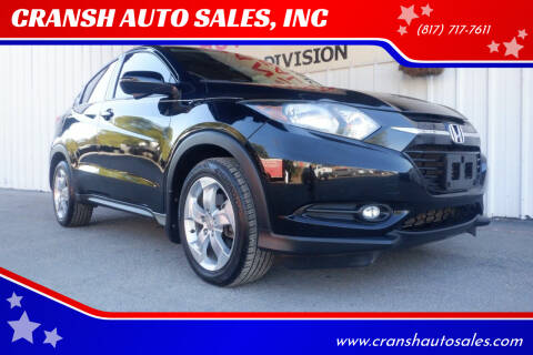 2016 Honda HR-V for sale at CRANSH AUTO SALES, INC in Arlington TX
