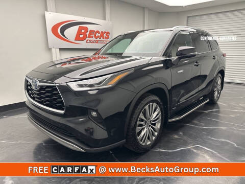 2021 Toyota Highlander Hybrid for sale at Becks Auto Group in Mason OH