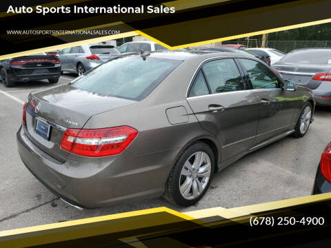 2011 Mercedes-Benz E-Class for sale at Auto Sports International Sales in Suwanee GA