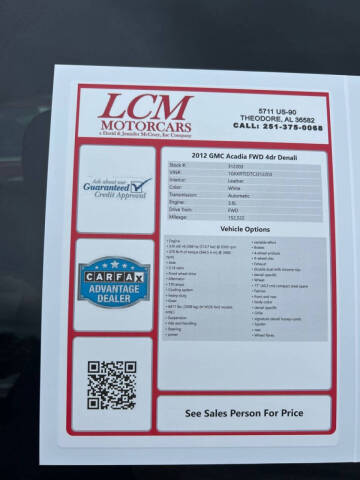 2012 GMC Acadia Denali