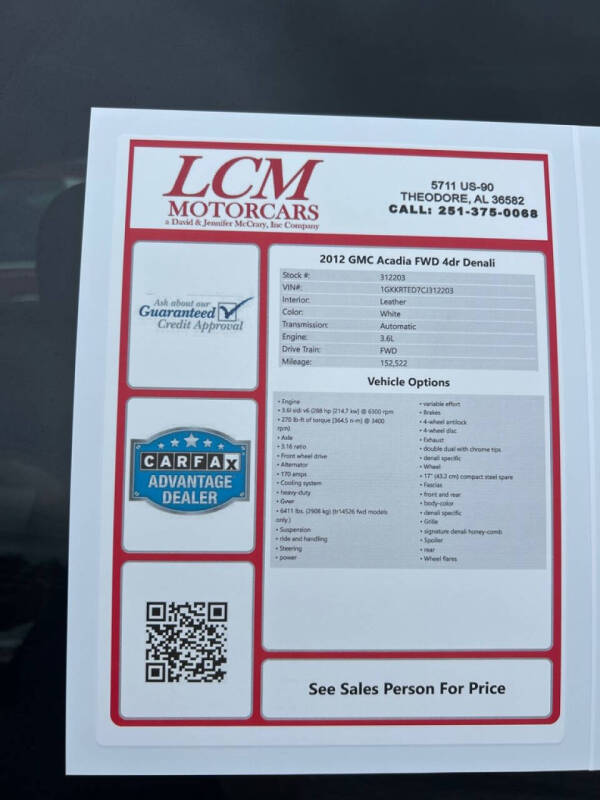 2012 GMC Acadia Denali