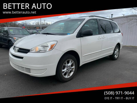 2005 Toyota Sienna for sale at BETTER AUTO in Attleboro MA