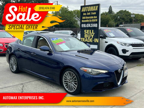 2018 Alfa Romeo Giulia for sale at AUTOMAX ENTERPRISES INC. in Roseville CA