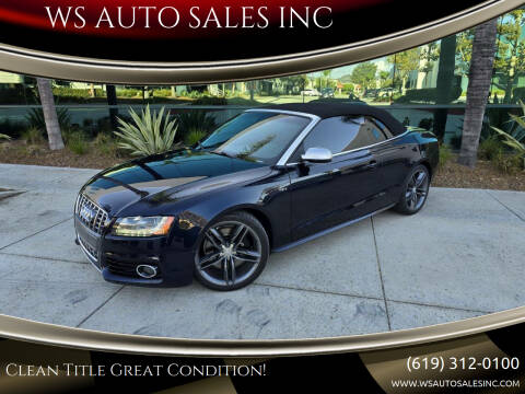 2010 Audi S5 for sale at WS AUTO SALES INC in El Cajon CA